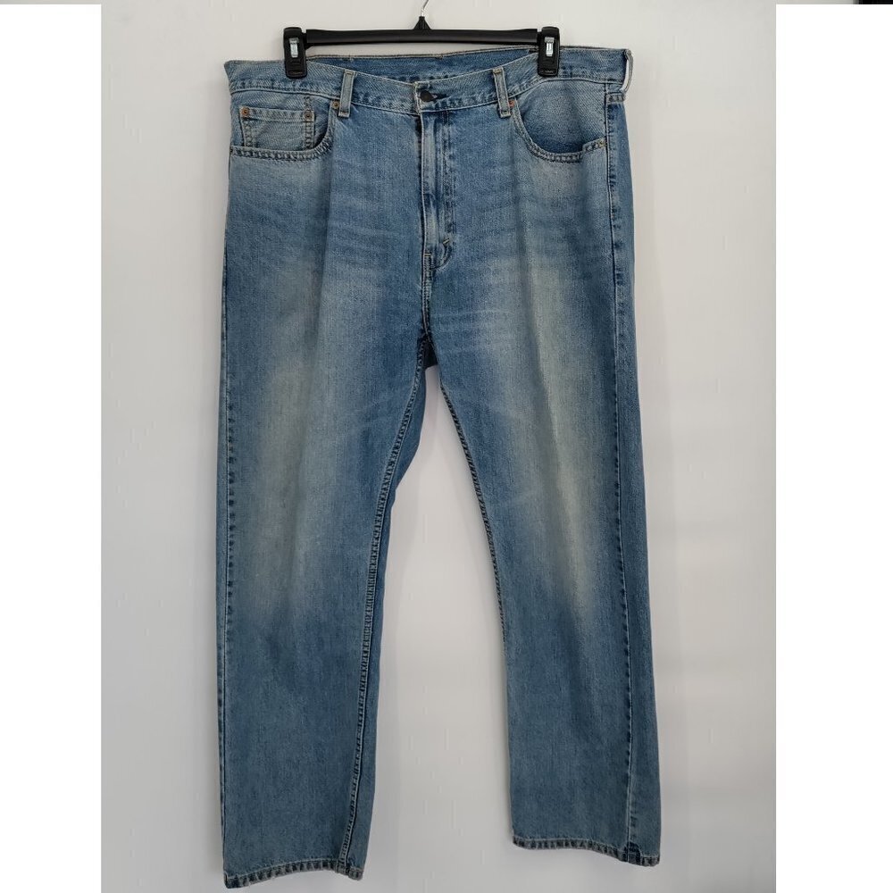 Levi's 505 100% Cotton Hi-Rise Straight Leg Light Wash Denim Jeans Size W40 Men